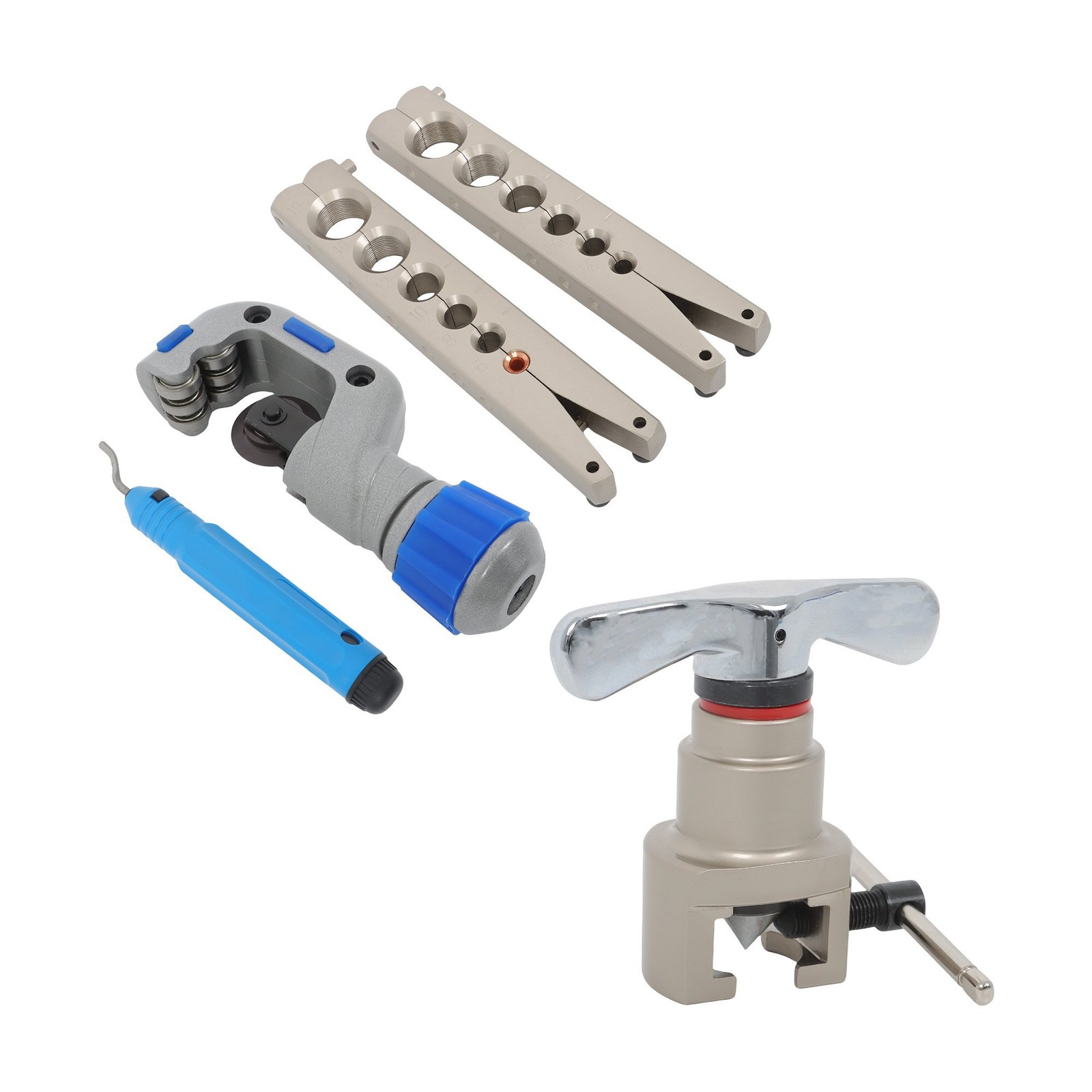 6 Holes 45° Tube Flare Tool Flaring Tool Kit For 1/4 - 3/4 6-19mm Single Flare