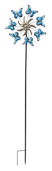 Windrad Metall Schmetterlinge Einfach Gartenstecker 118Cm Garten Dekoration Deko-image