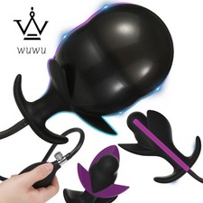 Silicone Spreader Dilator Expander Plug-Inflatable Extreme Chastity for Couple