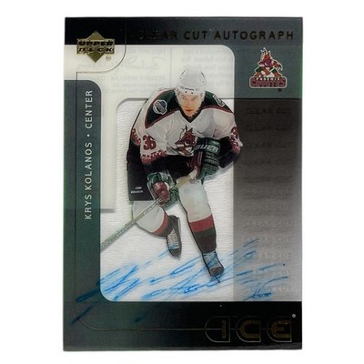 Upper Deck NHL Krys Kolanos 2002 Ice Clear Cut Phoenix Coyotes Card
