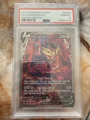 Zamazenta V Crown Zenith GG54/GG70 PSA 10 Gem Mint Graded Pokemon Card