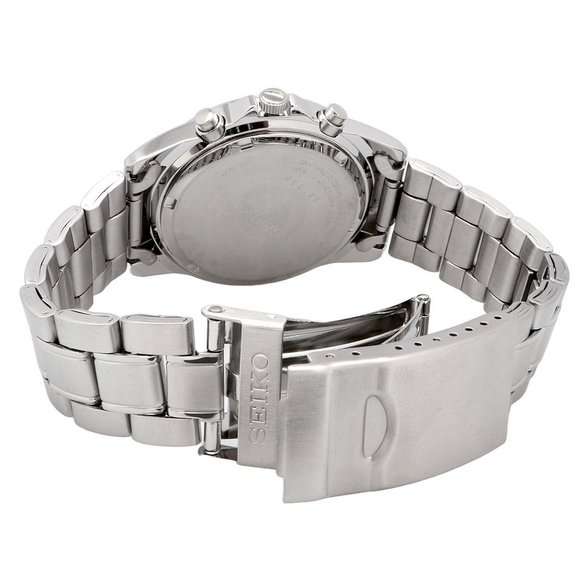 SEIKO SPIRIT SBTQ071 Blue Silver Chronograph Men's Watch in Box