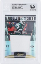 Darrelle Revis Jets 2011 Panini Absolute 2 Color GU Relic #8 #4/5 BGS 8.5 Card