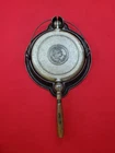 Rare Wapak Indian Head Medallion Double Ball Hinge Cast Iron Waffle Maker