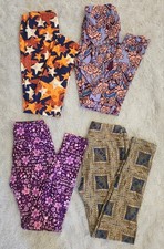 LuLaRoe Leggings Women's Bundle 4 Pieces One Size Lot of 4 Multicolor