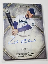 Robinson Cano 2014 Topps Five Star Autograph Gold Foil 26/50 #FSA-RC Auto card