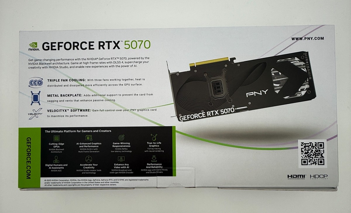 NEW!!! PNY GeForce RTX 5070 OC 12GB GDDR7 Graphics Card – PCIe 5.0