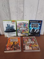 DJ Hero 1 & 2 + Rock Band + Guitar Hero III Bundle (Xbox 360  PS2 / PS3) Working