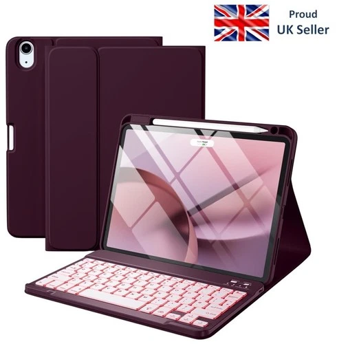 Case with Keyboard for iPad Air 11" & /iPad Air 4/5, Backlight Keyboard
