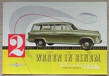 BORGWARD Isabella Combi Station Wagon Car Sales Brochure 1955-56