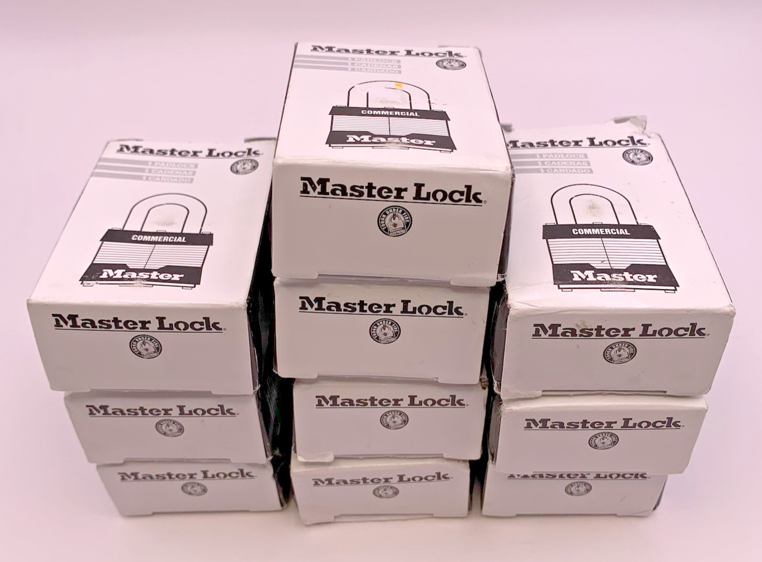 Qty 10 Master Lock 1KA Laminated Steel Padlocks 1.75" Keyed Alike Two Keys New