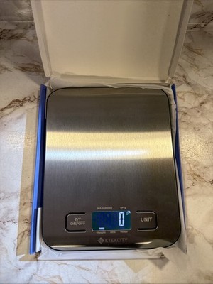 Etekcity Digitale Küchenwaage, Professionelles Lebensmittelgewicht 5 kg, Silber 