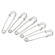 Safety Pins 2.76 Inch Large Metal Sewing Pins Silver Tone 20Pcs