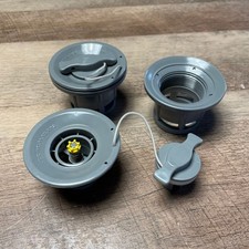 2x SeaTec 56557 Valvola Gommoni Tappi Valvola Valvola Valvola a Vite Stand Up Grigio