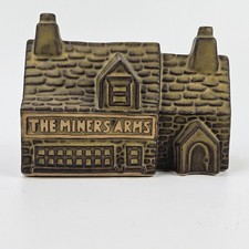 Vintage 70er Jahre braune Keramik The Miners Arms Tremar Steingut Pottery Spardose