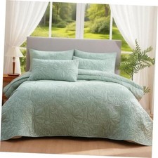 Quilts Queen Size Bedding set Bedspreads 3 Full/Queen 90 x90 Sage Green
