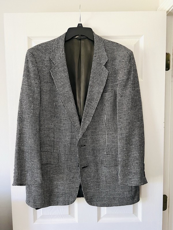 Vintage Christian Dior Monsieur Mens Silk Blazer Made For Dillard’s Black 43R 