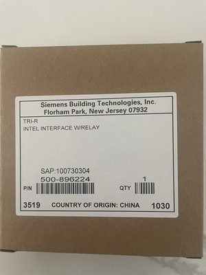 SIEMENS TRI-R RELAY MODULE. Model #500-896224