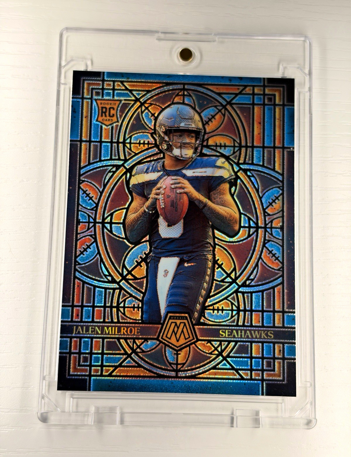 Jalen Milroe Panini Mosaic Stained Glass #23 Base