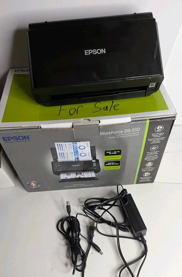 Epson WorkForce DS-510 Color Document Scanner Great Used Condition With Box - Image 2 of 4