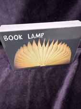 Wooden Folding Book Lamp, Portable USB Rechargeable Night Light