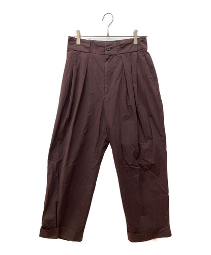 Margaret Howell, Pantalone MARGARET HOWELL cotone opaco seta popeline marrone donna taglia S Giappone