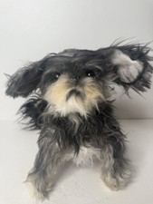 Cuddle Clones Miniature Schnauzer Black White Real Life Like Plush Dog Doll