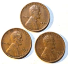 1939 P D S Lincoln Cent, Penny, Fine