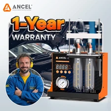 ANCEL JC200 Fuel Spray Nozzle Cleaning Machine 2-Cylinder 12V Injector Cleaner