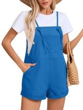 Overalls for Women Summer Klein Blue Large Casual Loose Fit Spaghetti Strap S...