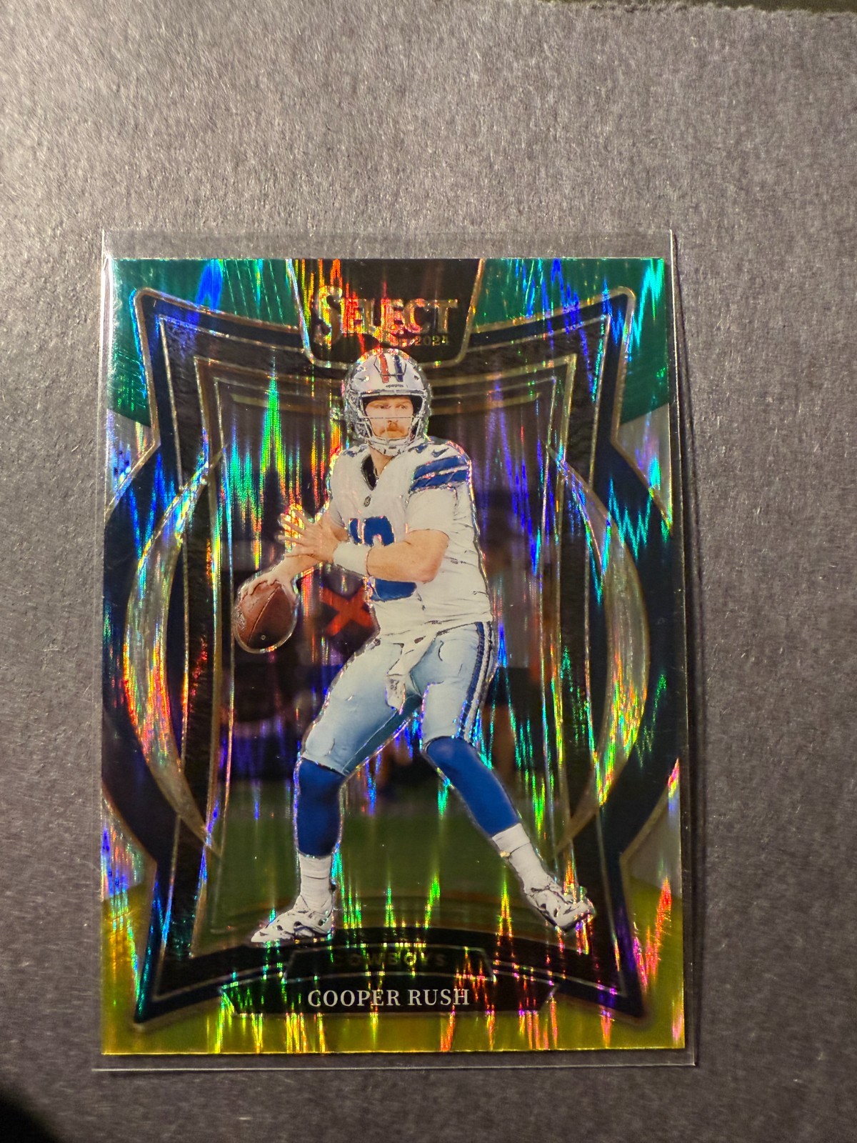 Cooper Rush 2024 Panini Select #22 Concourse Green Yellow Shock Prizm
