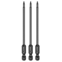 "3Er-Set T7 Magnet-Torx-Bits FüR 1/4\\\" Sechskant 100Mm, Schwarz"