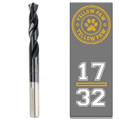 17/32 Inch Drill Bit for Metal - Industrial Grade M35 Cobalt Titanium 