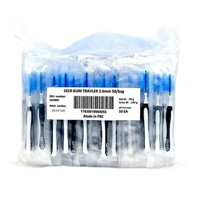 GUM TRAV-LER Interdentalbürsten dunkelgrau 2,6mm Zahnzwischenraumbürste
