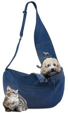 NOAH  PAW DOG SLING CARRIER 5-18LB, DOG SLING SMALL DOG/CAT - LIGHT BLUE