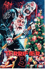 David Howard Thornton signed 11x17 Poster Art the Clown Terrifier 3 Beckett
