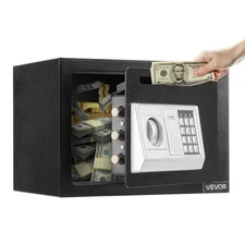 VEVOR 0.6 Cubic Feet Drop Safe with a Front Lock Slot Password & Turn Knob Black