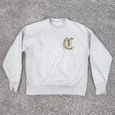 Champion Sweatshirt Mens Medium Gray Reverse Weave Back Spell Out Casual Lounge