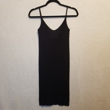 Free People Intimately M/L Dress Shaping Slip Built In Bra Stretch Black Classic