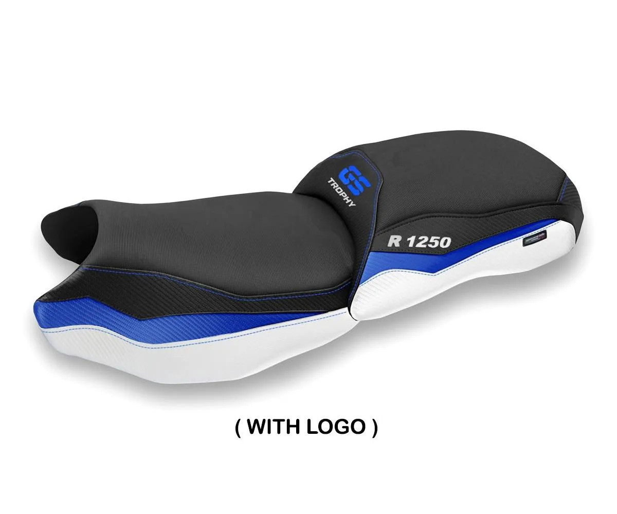 Seat cover Linxi Blue-White BEW + logo Tpz compatible BMW R 1250 GS 2019 2023