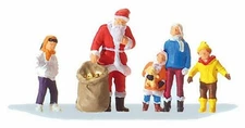 Preiser 29098 HO Scale Santa Claus w/Children