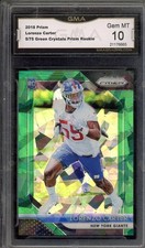 2018 Panini Prizm LORENZO CARTER #262 RC Rookie Green Cracked Ice /75 GMA 10