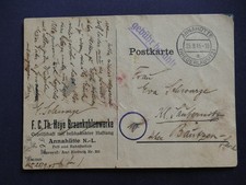 SBZ Brandenburg 1945 Not-Ganzsache ANNAH&Uuml;TTE Niederlausitz Geb&uuml;hr bezahlt Bautze