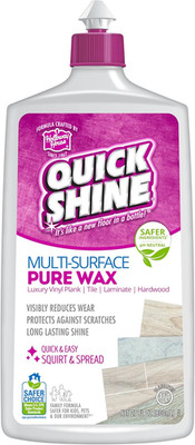 Quick Shine Pure Floor Wax 27Oz | a Buffable, Waterproof Finish for Regular and 