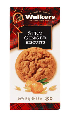 Shortbread Stem Ginger Cookies, Scottish Style Cookies, 5.3 Oz Box