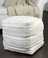 Unstuffed Ottoman, Cozy & Bohemian Pouf Covers, Hand Crafted Casual Seating, ...