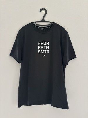 BOXRAW Shirt Men s Black HRDR FSTR SMTR Graphic T-Shirt Slim Fit Crewneck Large