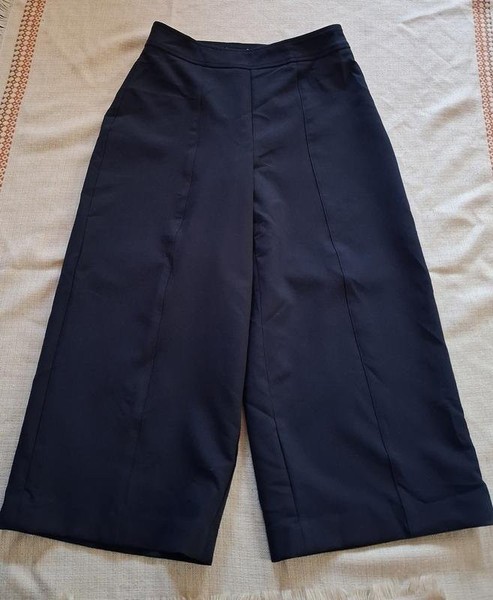 Women Jaeger Trousers Navy Viscose M