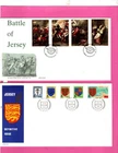 Jersey, two first day covers with complete sets (1387