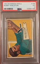 1952 Bowman Small Set Break #138 Bobby Walston RC VG PSA 3 Philadelphia Eagles